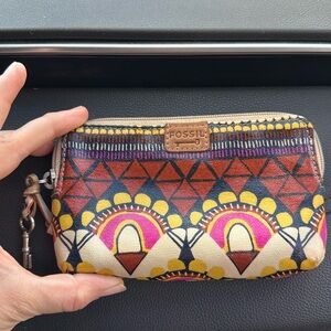 Fossil Key-Per zipper wallet multi-colored